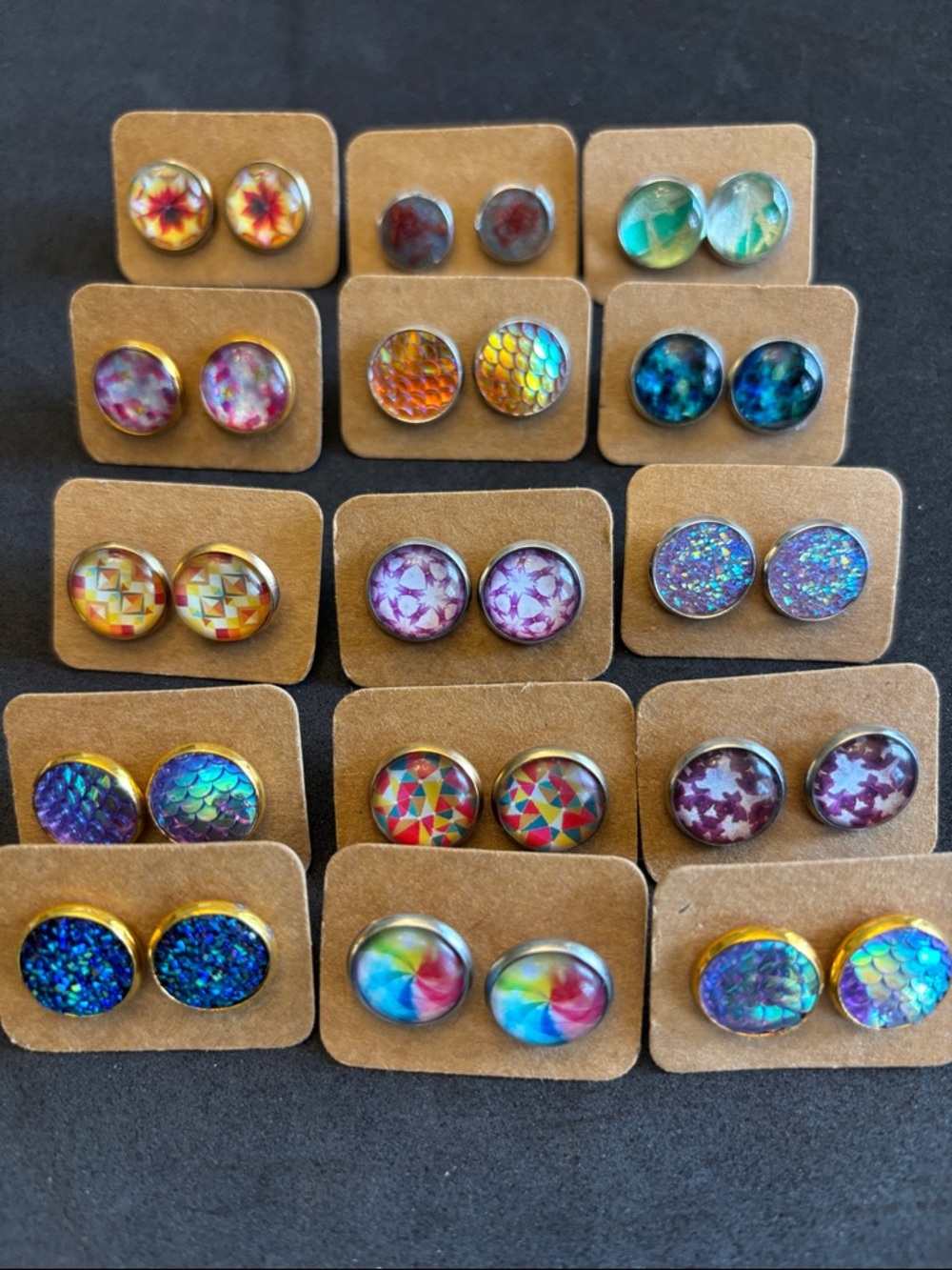 15 Dome Stud Earring Resellers Bundle